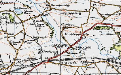 Old map of Parton in 1925