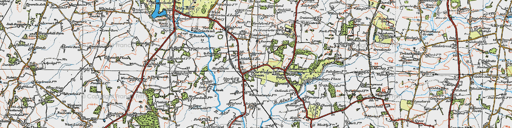 Old map of Partridge Green in 1920