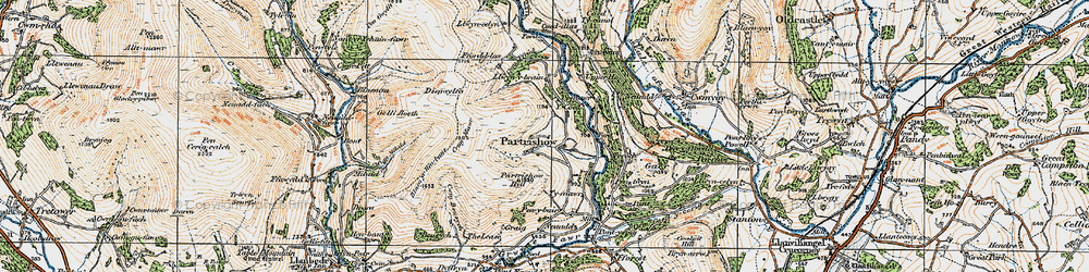 Old map of Blaenau in 1919