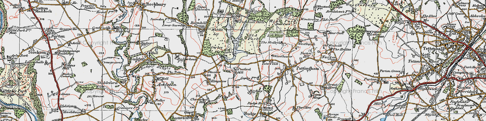 Old map of Pasford in 1921