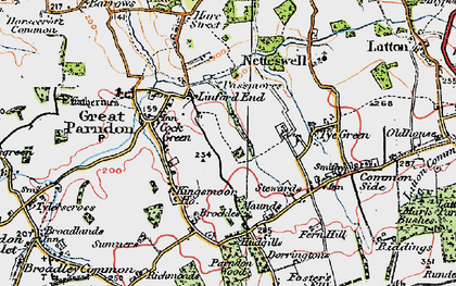 Old map of Passmores in 1919