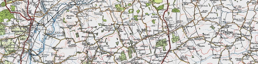 Old map of Passmores in 1919