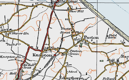 Old map of Paston Green in 1922
