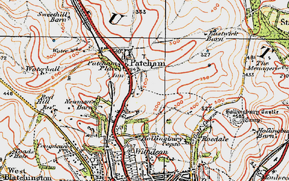 Old map of Patcham in 1920