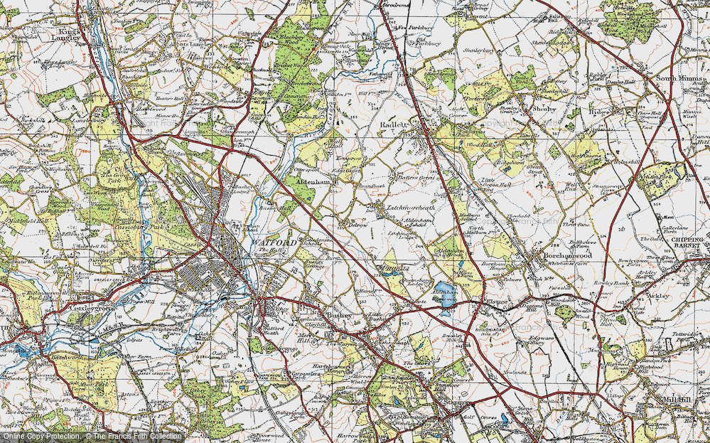 Old Map of Patchetts Green, 1920 in 1920