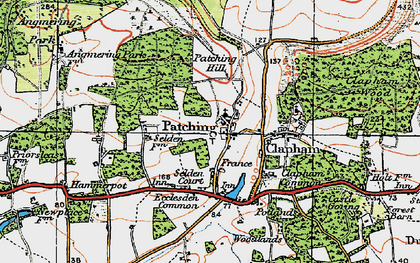 Old map of Patching in 1920