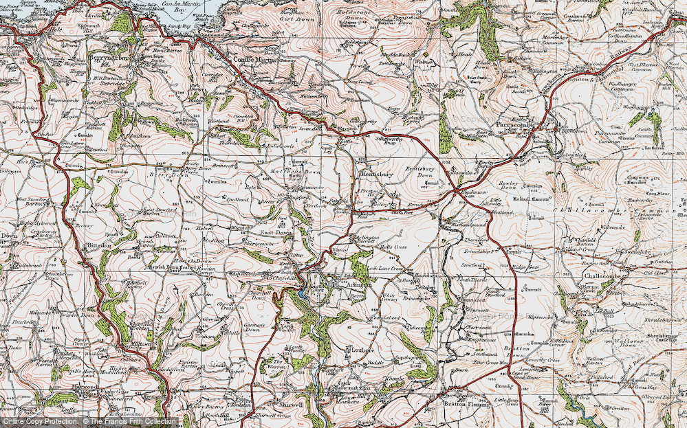 Old Map of Patchole, 1919 in 1919