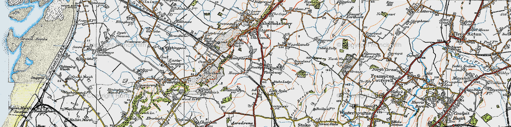 Old map of Patchway in 1919