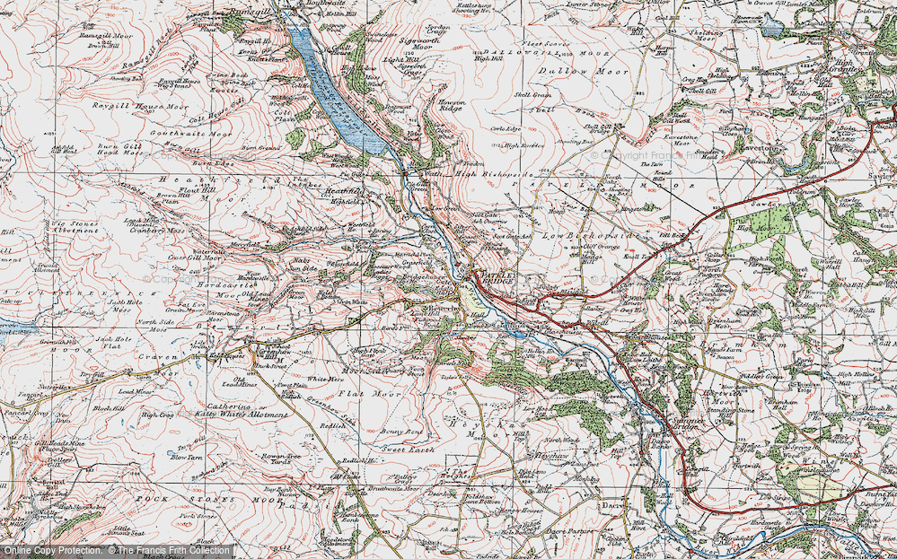 Old Map of Pateley Bridge, 1925 in 1925