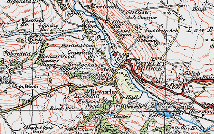 Old map of Pateley Bridge in 1925