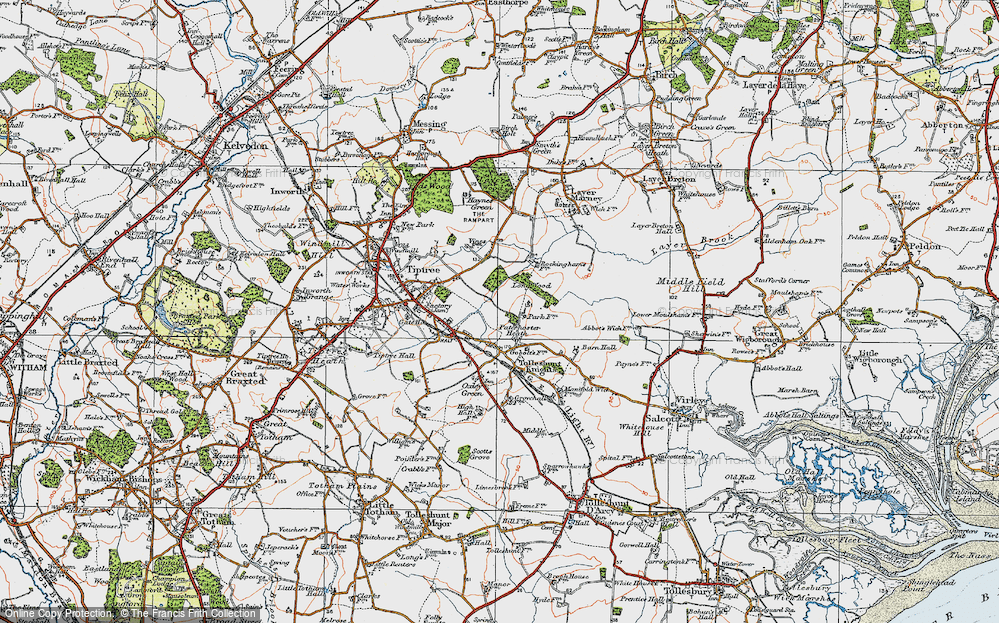 Old Map of Paternoster Heath, 1921 in 1921