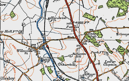 Old map of Bishopton Hill in 1919