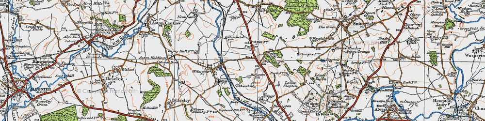 Old map of Bishopton Hill in 1919