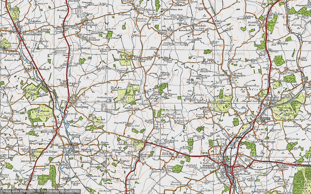 Old Map of Patmore Heath, 1919 in 1919