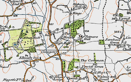 Old map of Patmore Heath in 1919
