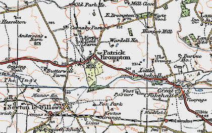 Old map of Patrick Brompton in 1925