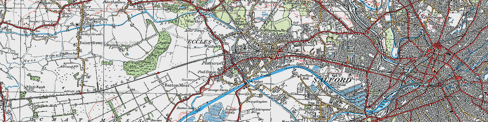 Old map of Patricroft in 1924