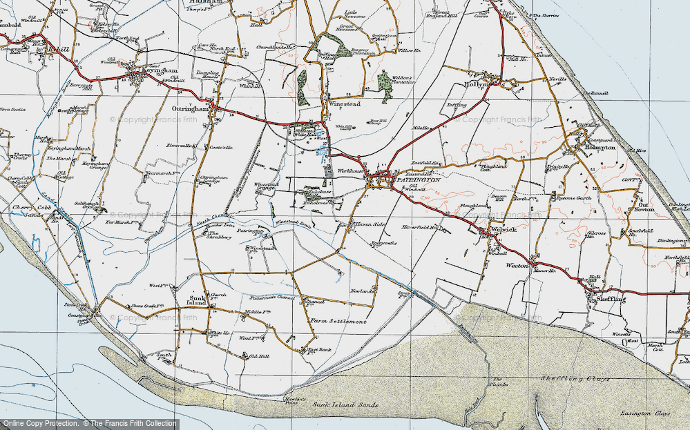 Old Map of Patrington Haven, 1924 in 1924