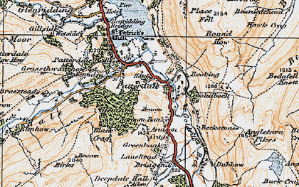 Old map of Patterdale in 1925