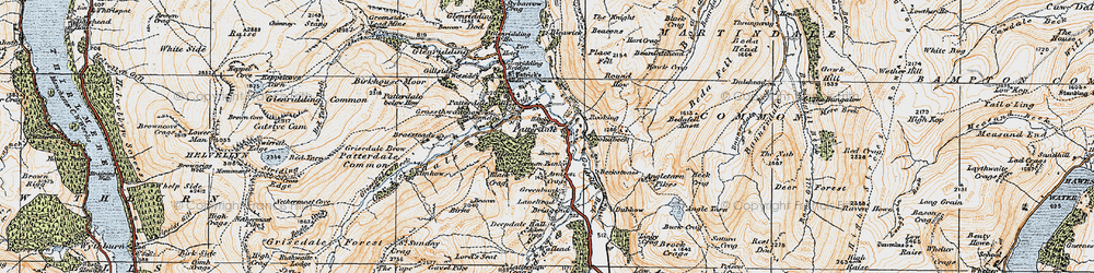 Old map of Patterdale in 1925