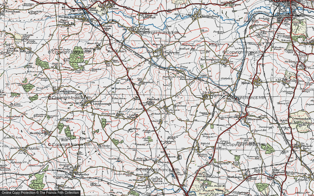 Old Map of Pattishall, 1919 in 1919
