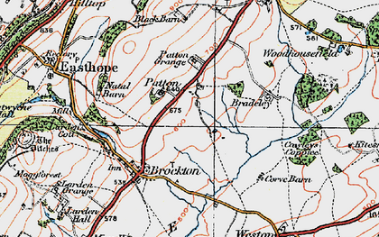 Old map of Patton in 1921