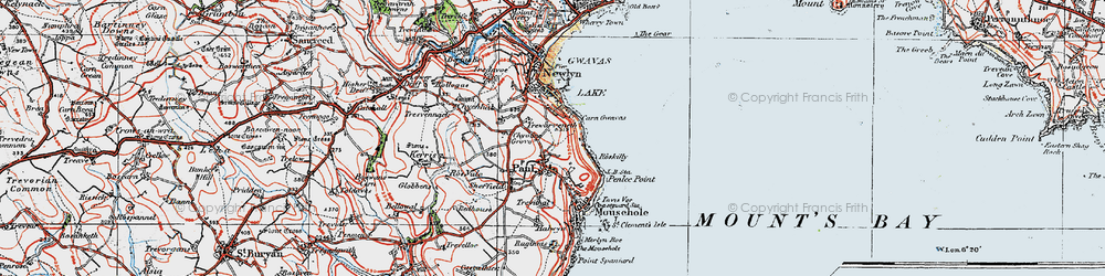 Old map of Paul in 1919