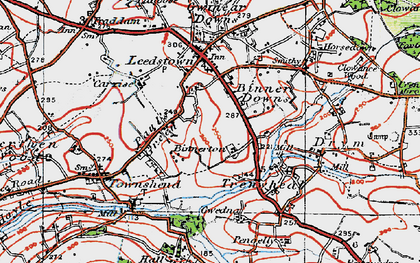 Old map of Paul's Green in 1919
