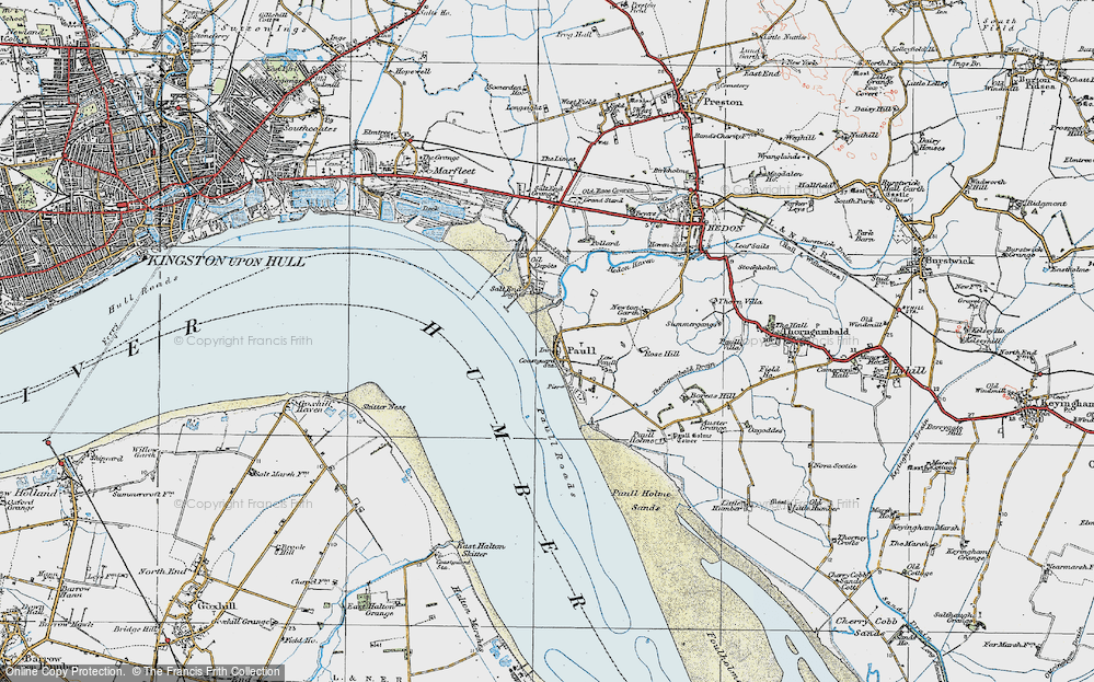 Old Map of Paull, 1924 in 1924