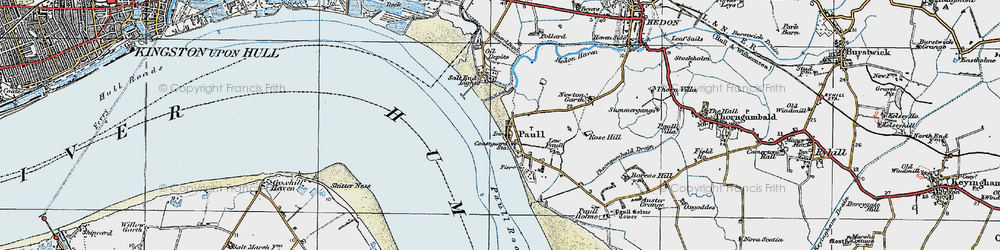 Old map of Paull in 1924