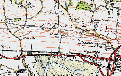 Old map of Paulsgrove in 1919