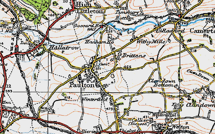 Old map of Paulton in 1919