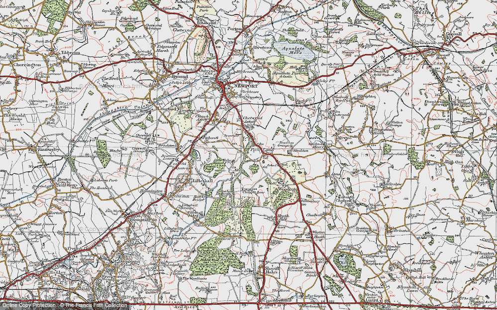 Old Map of Pave Lane, 1921 in 1921