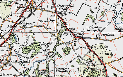 Old map of Pave Lane in 1921