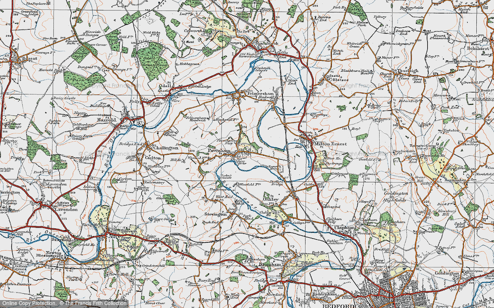 Old Map of Historic Map covering Braehead in 1919