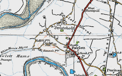Old map of Pawlett Hill in 1919