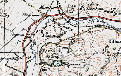 Old map of Pawston in 1926