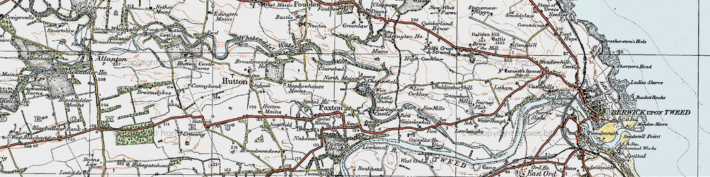 Old map of Paxton in 1926