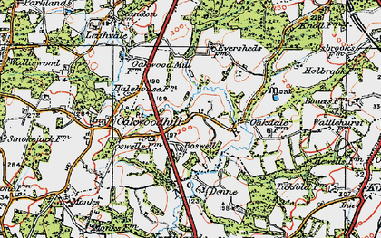 Old map of Paynes Green in 1920