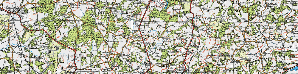Old map of Birches Wood in 1920