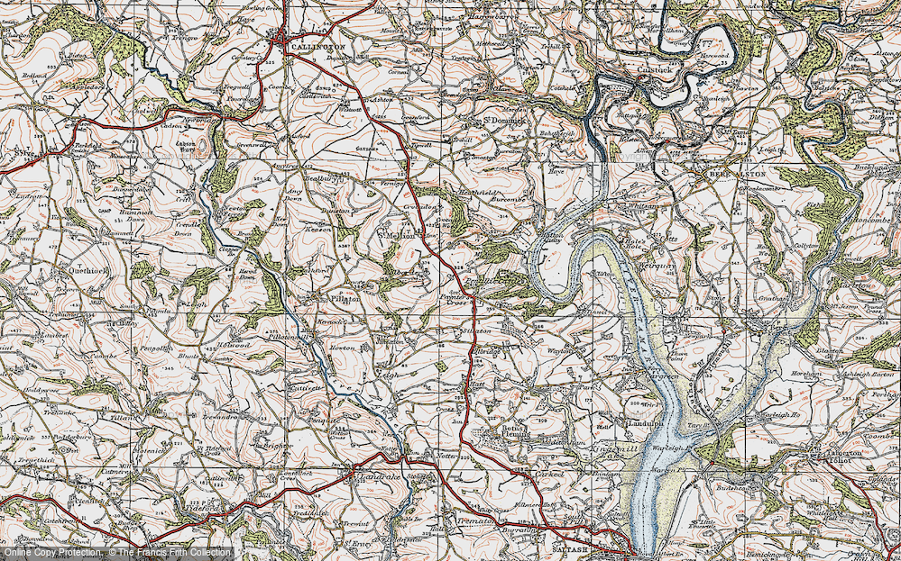 Old Map of Historic Map covering Briston in 1919