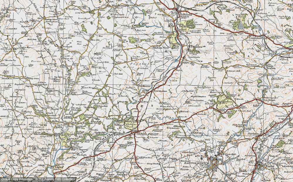 Old Map of Paythorne, 1924 in 1924