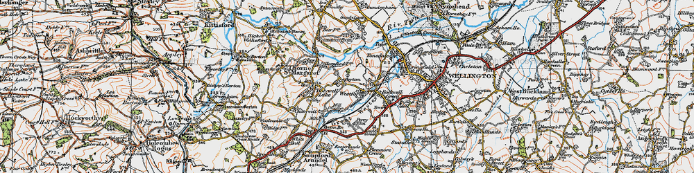 Old map of Payton in 1919