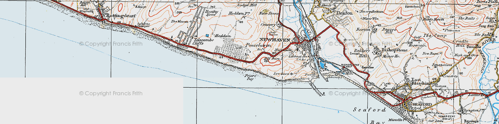 Old map of Peacehaven Heights in 1920
