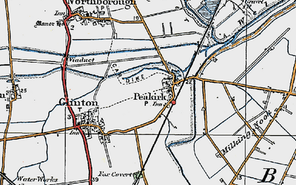 Old map of Peakirk in 1922