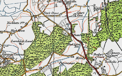 Old map of Pean Hill in 1920