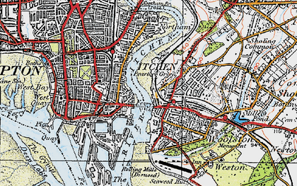 Old map of Peartree Green in 1919