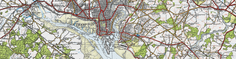Old map of Peartree Green in 1919