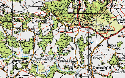 Old map of Peartree Green in 1920