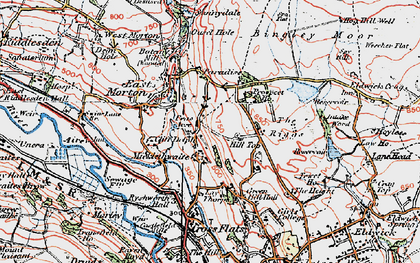 Old map of Peas Acre in 1925